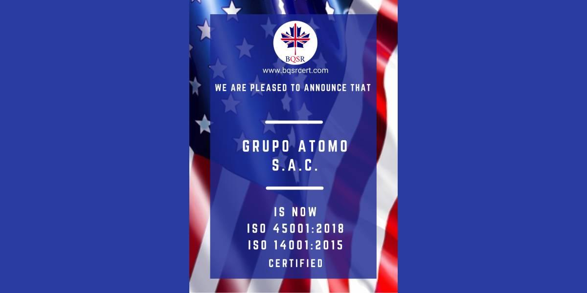 Grupo Átomo obtiene las Certificaciones ISO 14001 e ISO 45001